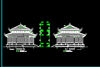 仿古道家大殿建筑設計圖紙免費下載 - 園林古建 - 土木工程網