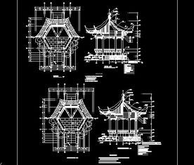 園林仿古建亭設(shè)計(jì)圖紙免費(fèi)下載 園林古建