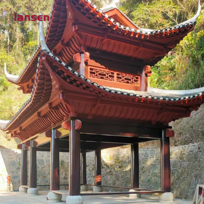 古建六角亭子按圖紙報價 園林景觀亭子 涼亭工程合作 上門測量尺寸